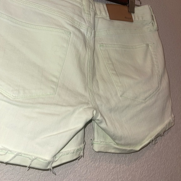Madewell Light Green Denim Shorts – Mid Rise, Size 25 - Picture 8 of 8